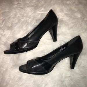Impo Faux Patent Leather Snakeskin Vikki Heels